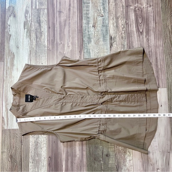 NIC+ZOE Womens Snap Button Up Vest Medium Adjustable Waist Army Green Stretch - Picture 16 of 16